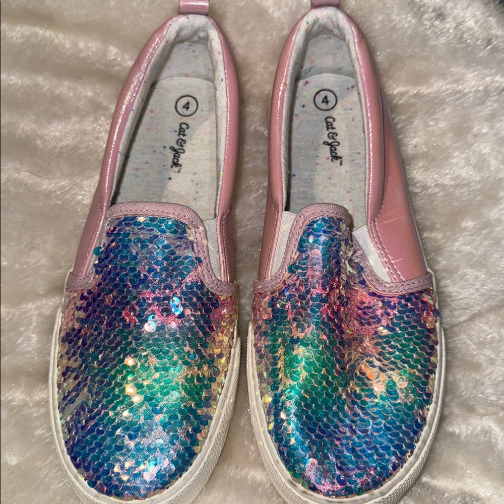 Cat & Jack Pink Glitter Sneakers